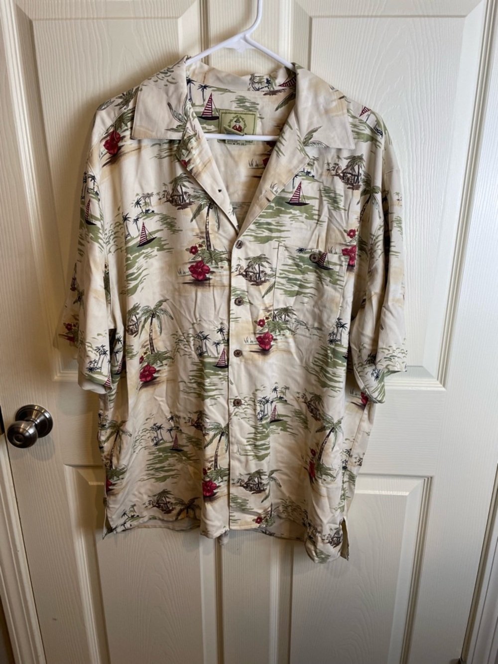 Two Silk Hawaiian Shirts Tommy Bahama Joe Marlin Tropical Print Short Sleeve L - Picture 11 of 16